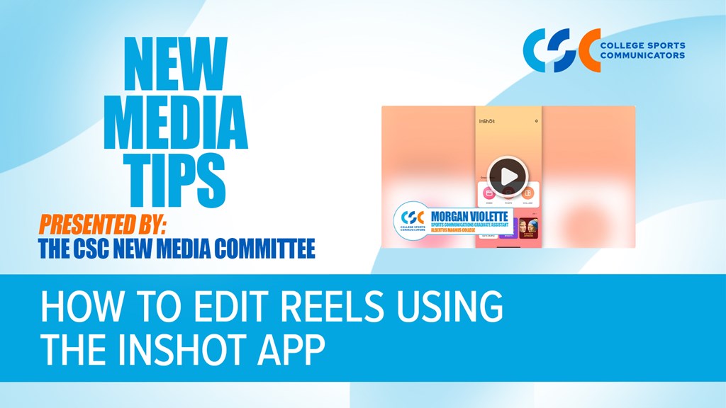 New Media Tips: Editing reels with InShot